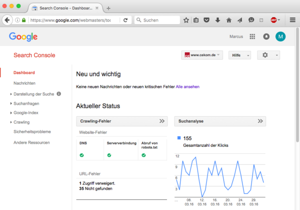 Beispiele für die Google Search Console